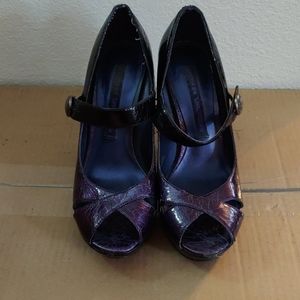 Black and purple heels
